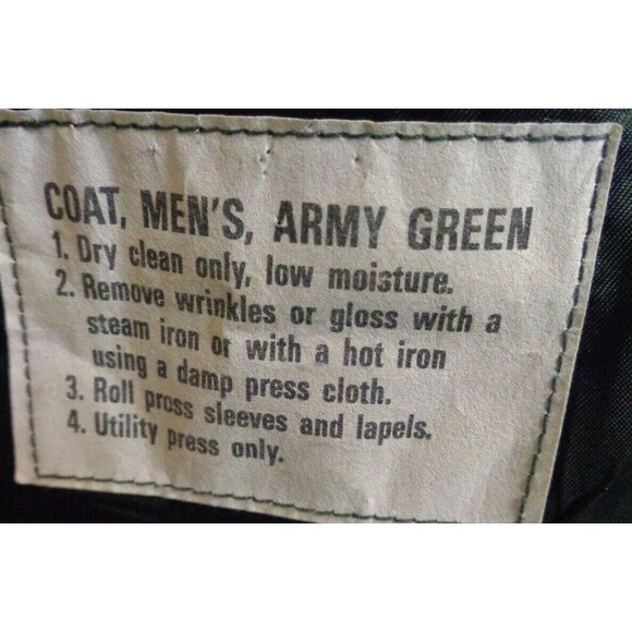 US Military Army Serge Green Coat 44L Wool/Poly Blazer Jacket Uniform Mens - Picture 6 of 7